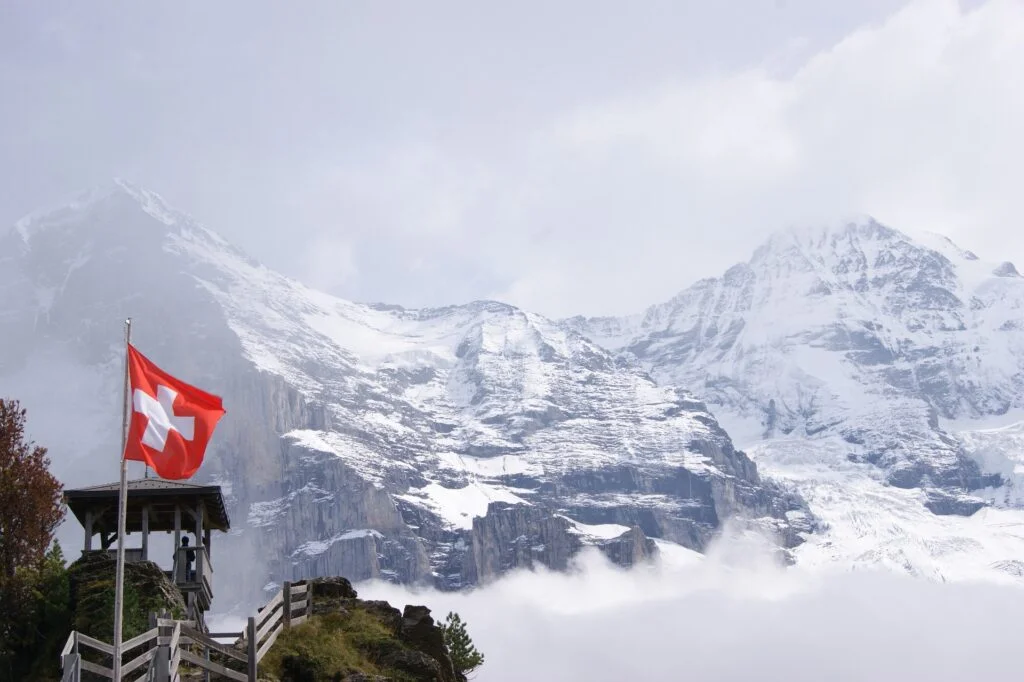 Breathtaking view of Jungfraujoch